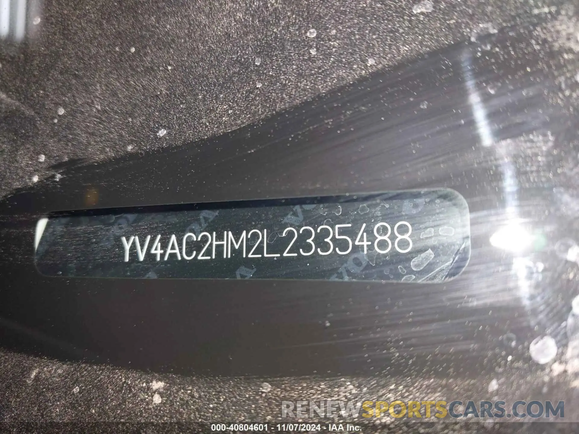 9 Photograph of a damaged car YV4AC2HM2L2335488 VOLVO XC40 2020