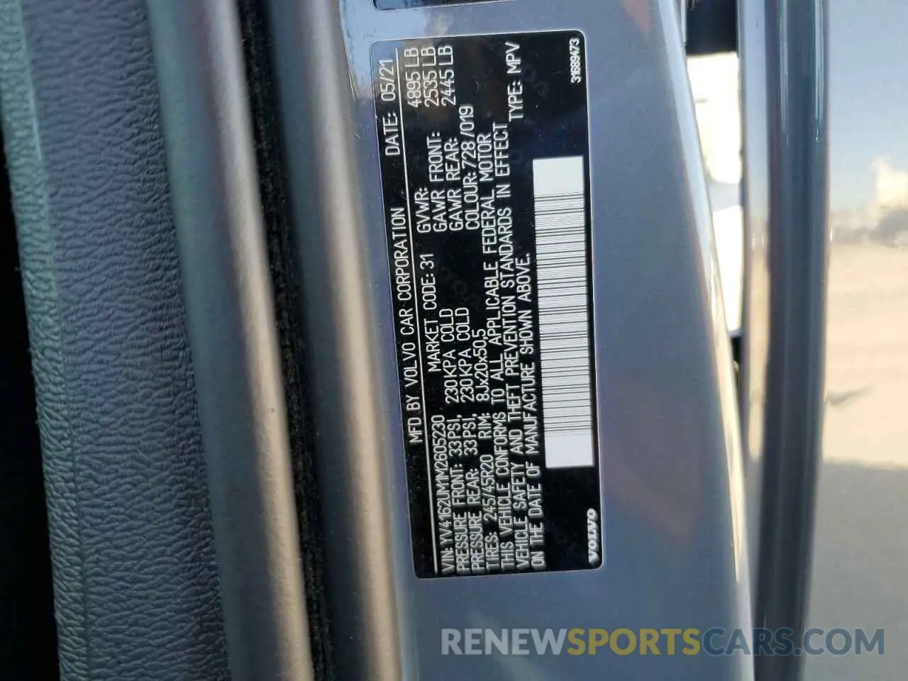13 Photograph of a damaged car YV4162UM1M2605230 VOLVO XC40 2021