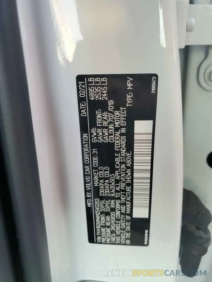 14 Photograph of a damaged car YV4162UM4M2545203 VOLVO XC40 2021
