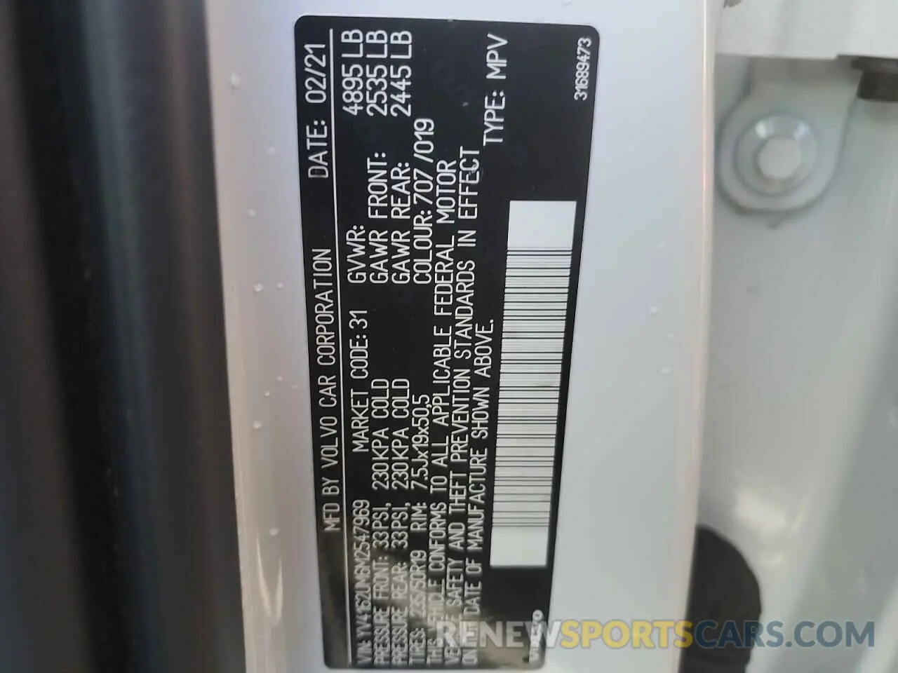 12 Photograph of a damaged car YV4162UM6M2547969 VOLVO XC40 2021