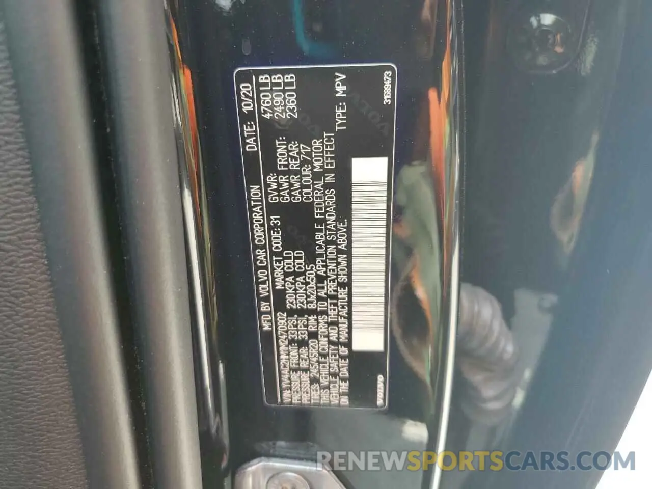 14 Photograph of a damaged car YV4AC2HM1M2470902 VOLVO XC40 2021