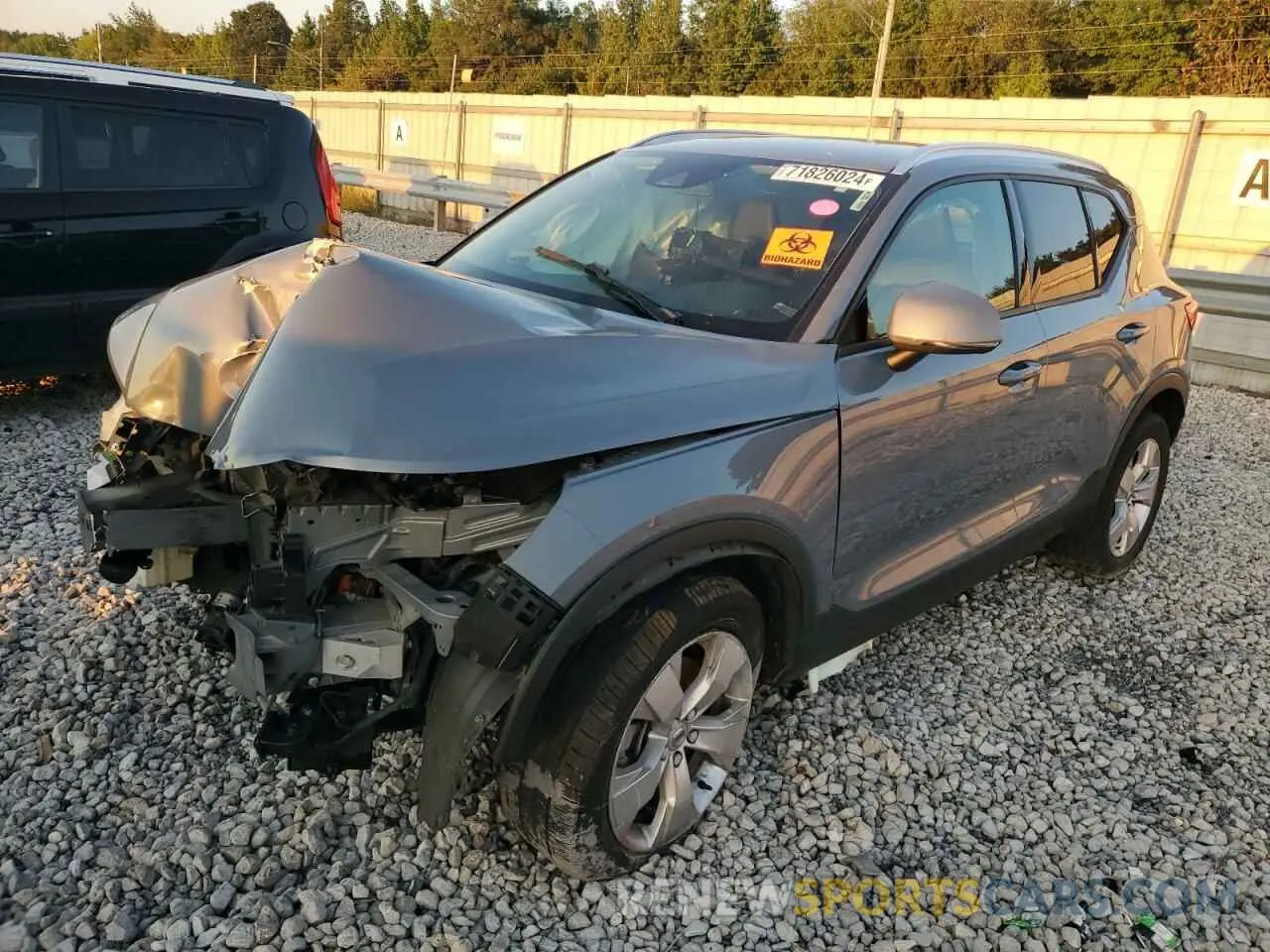 1 Photograph of a damaged car YV4AC2HK3N2706238 VOLVO XC40 2022