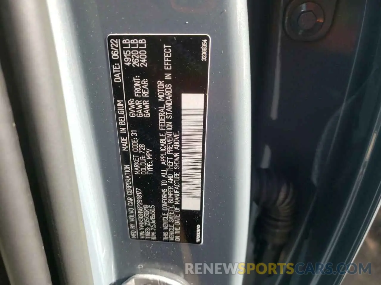 13 Photograph of a damaged car YV4K92HN6P2918177 VOLVO XC40 PLUS 2023
