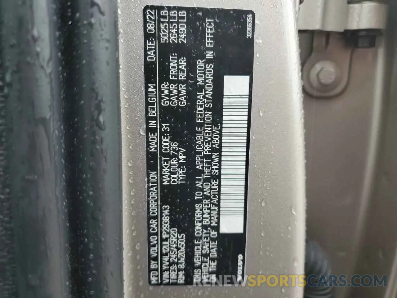 14 Photograph of a damaged car YV4L12UL1P2938143 VOLVO XC40 PLUS 2023