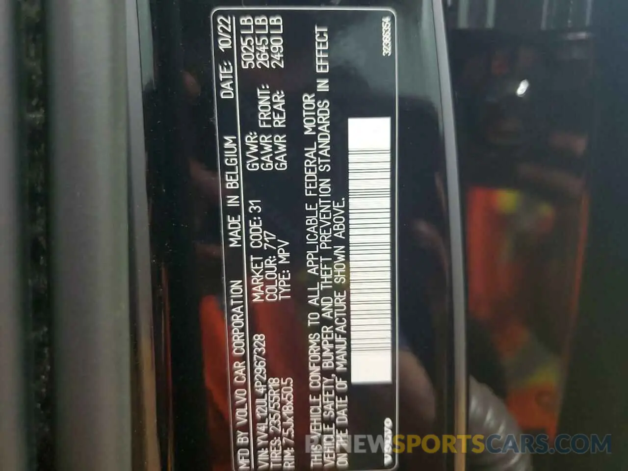 13 Photograph of a damaged car YV4L12UL4P2967328 VOLVO XC40 PLUS 2023