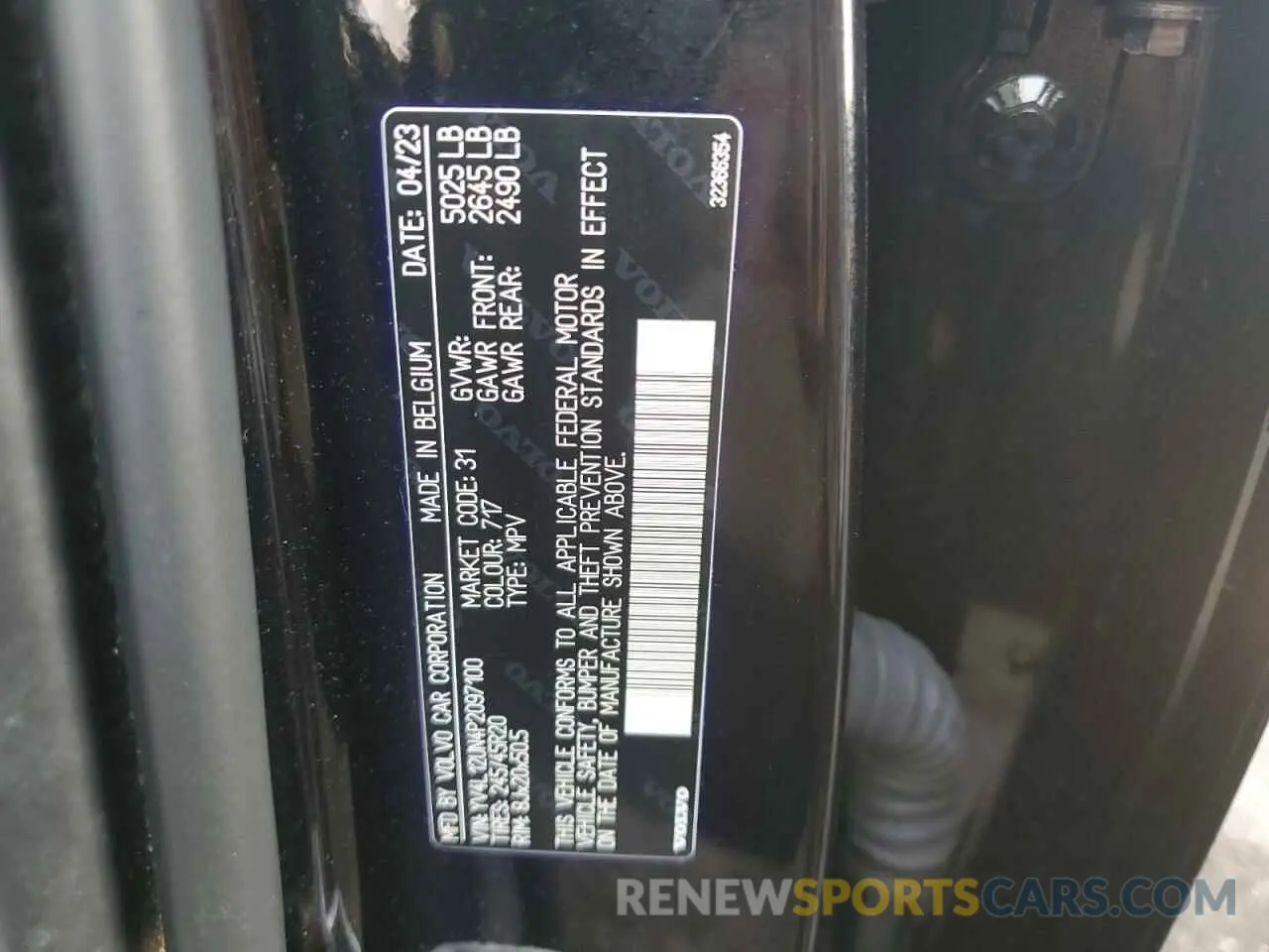 14 Photograph of a damaged car YV4L12UN4P2097100 VOLVO XC40 PLUS 2023