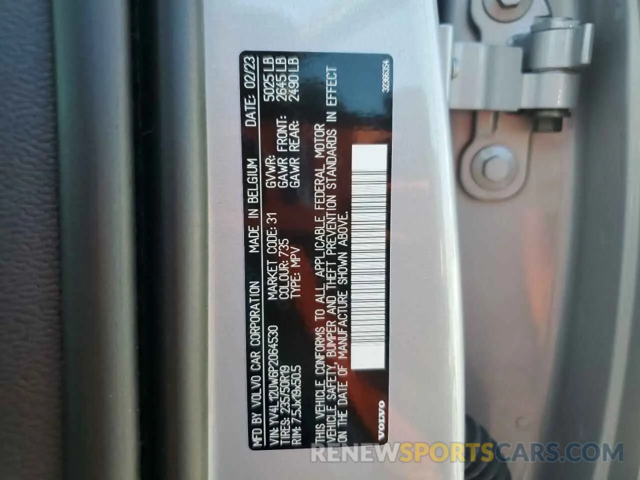 14 Photograph of a damaged car YV4L12UW6P2064530 VOLVO XC40 PLUS 2023