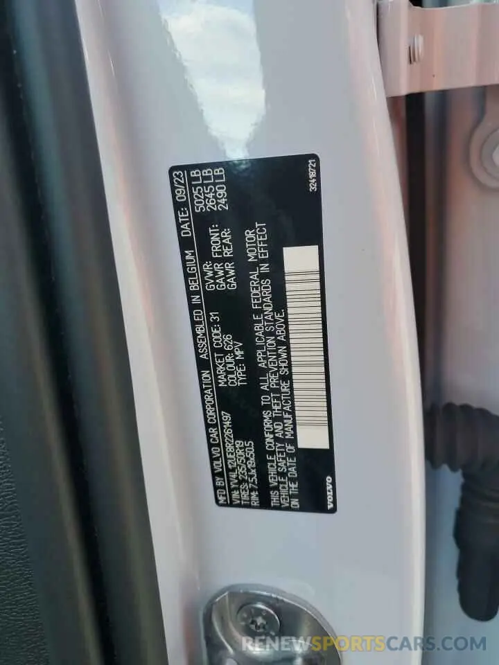13 Photograph of a damaged car YV4L12UE8R2261497 VOLVO XC40 PLUS 2024