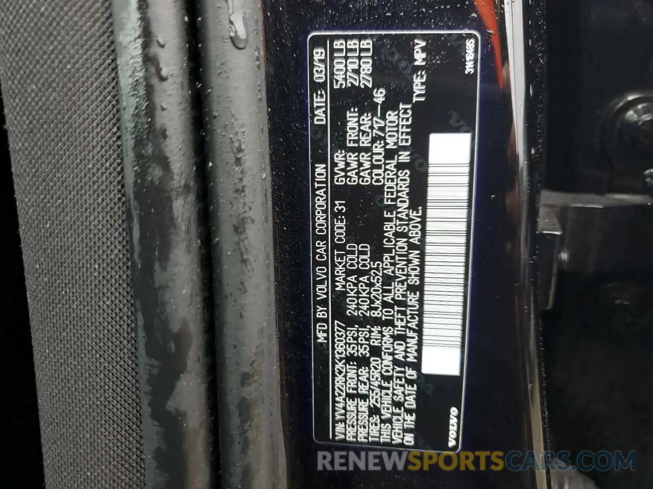 13 Photograph of a damaged car YV4A22RK2K1360377 VOLVO XC60 2019