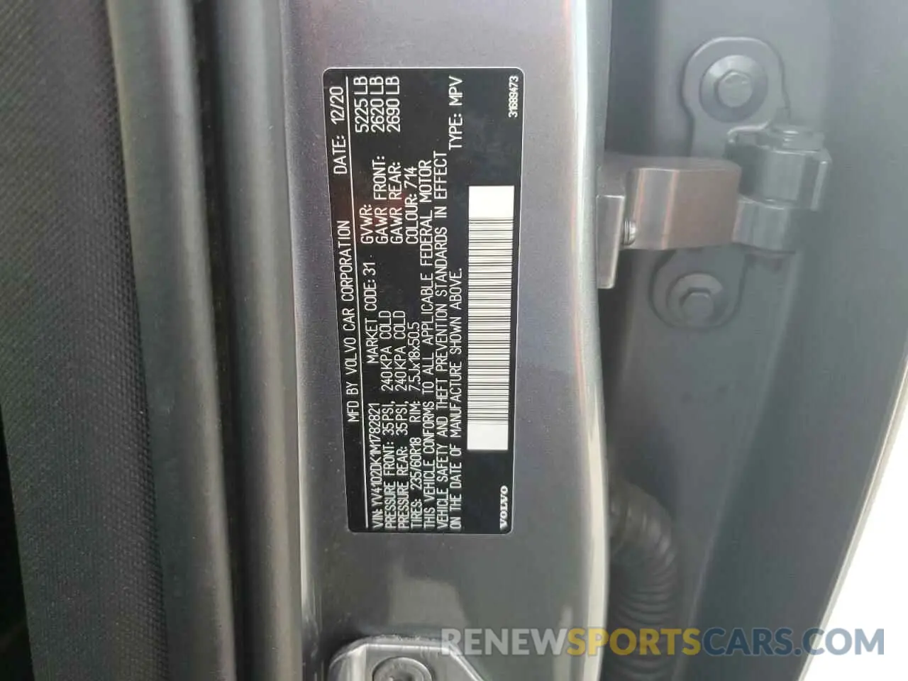 14 Photograph of a damaged car YV4102DK1M1782821 VOLVO XC60 2021