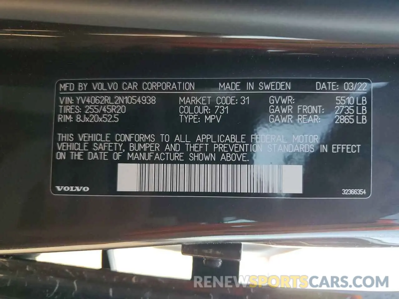 14 Photograph of a damaged car YV4062RL2N1054938 VOLVO XC60 B6 IN 2022