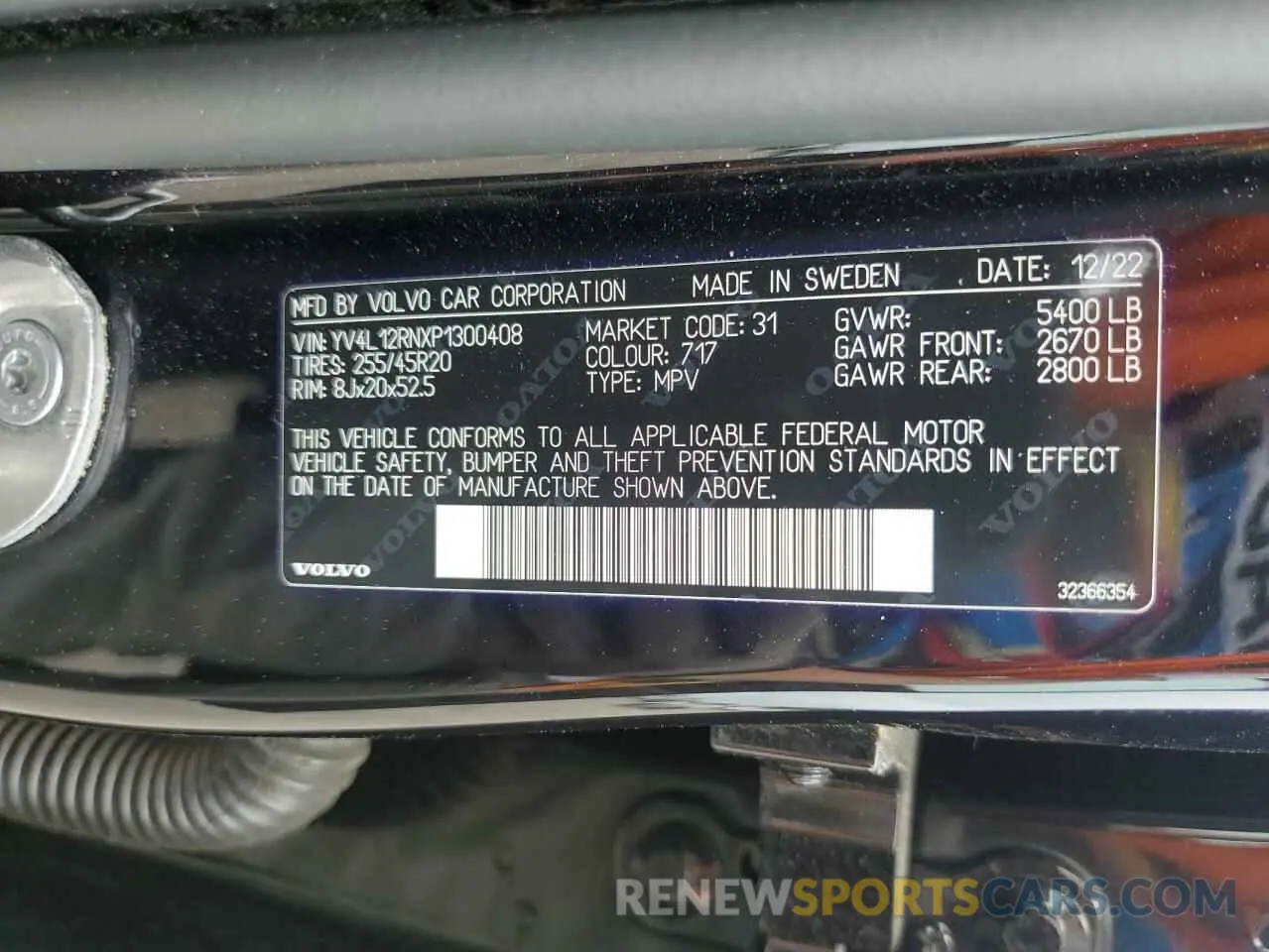 13 Photograph of a damaged car YV4L12RNXP1300408 VOLVO XC60 PLUS 2023