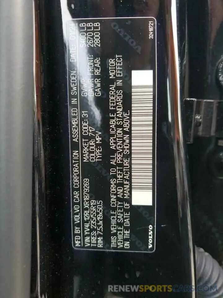 14 Photograph of a damaged car YV4L12RLXR1879269 VOLVO XC60 PLUS 2024
