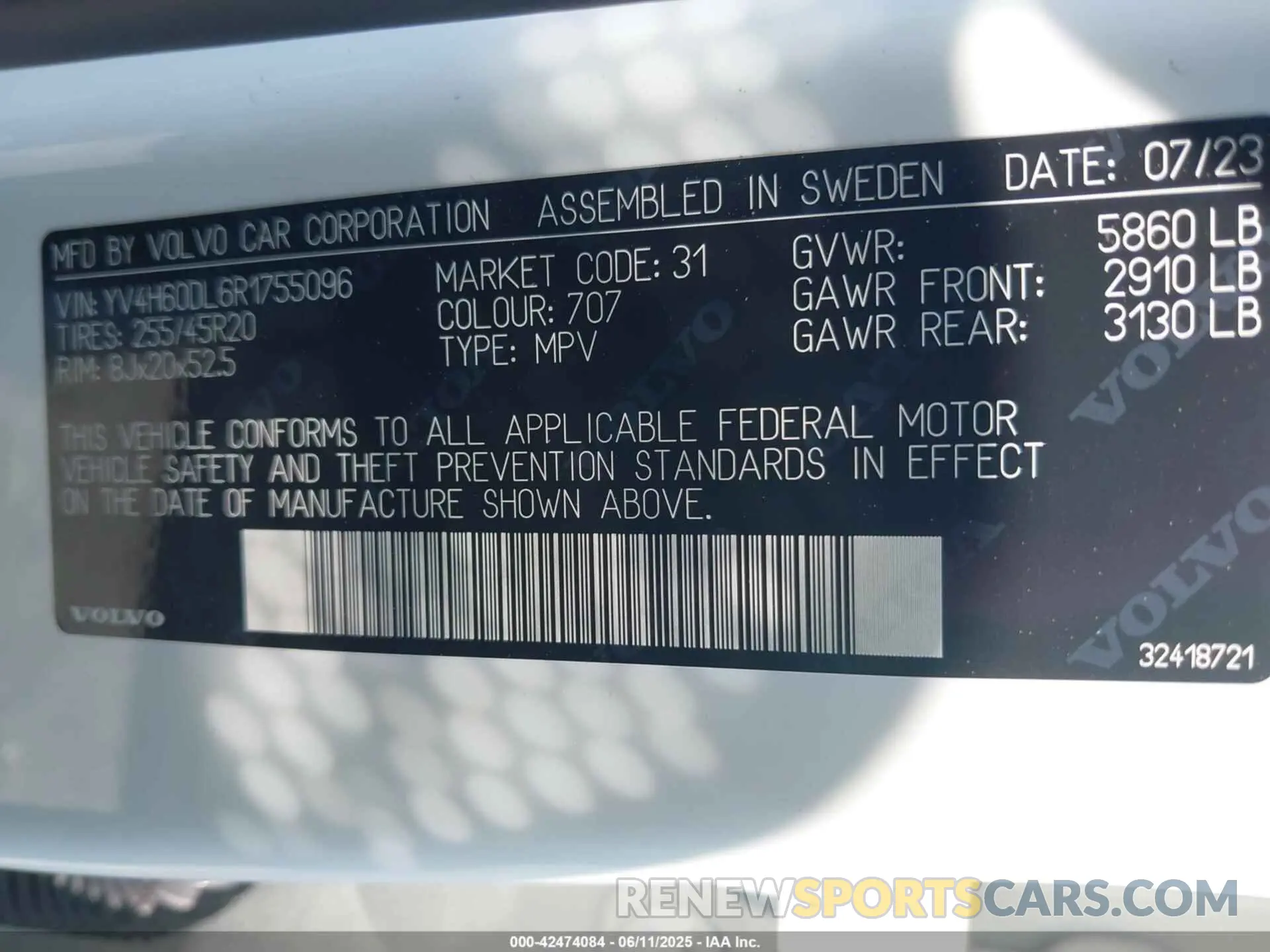 9 Photograph of a damaged car YV4H60DL6R1755096 VOLVO XC60 RECHARGE PLUG-IN HYBRID 2024