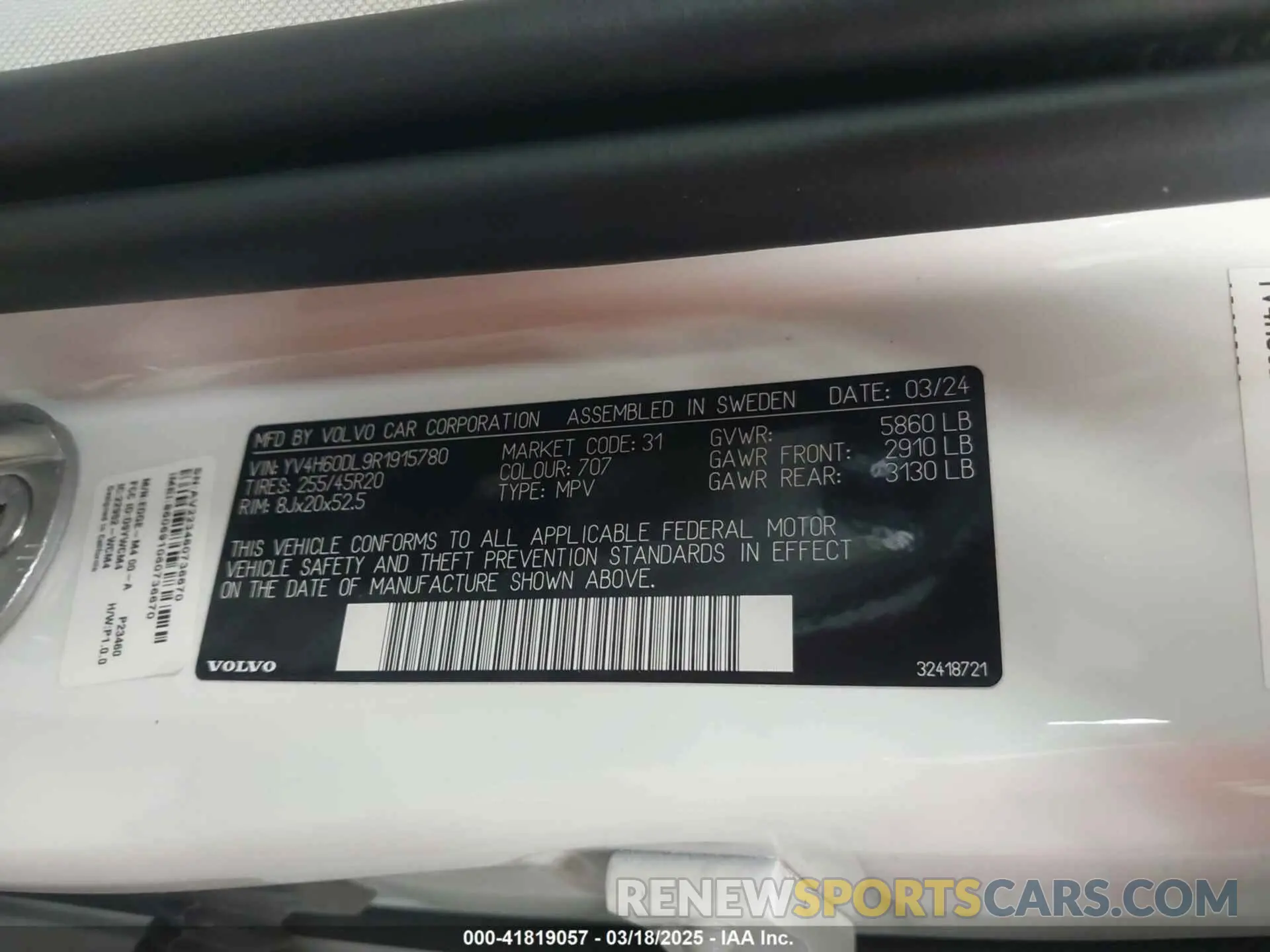 9 Photograph of a damaged car YV4H60DL9R1915780 VOLVO XC60 RECHARGE PLUG-IN HYBRID 2024