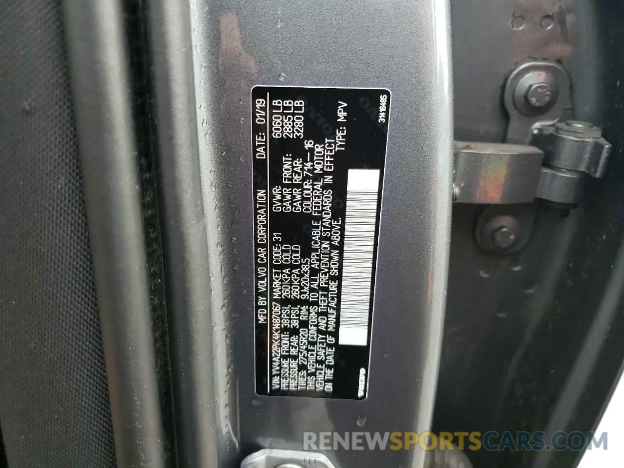 13 Photograph of a damaged car YV4A22PK4K1487067 VOLVO XC90 2019