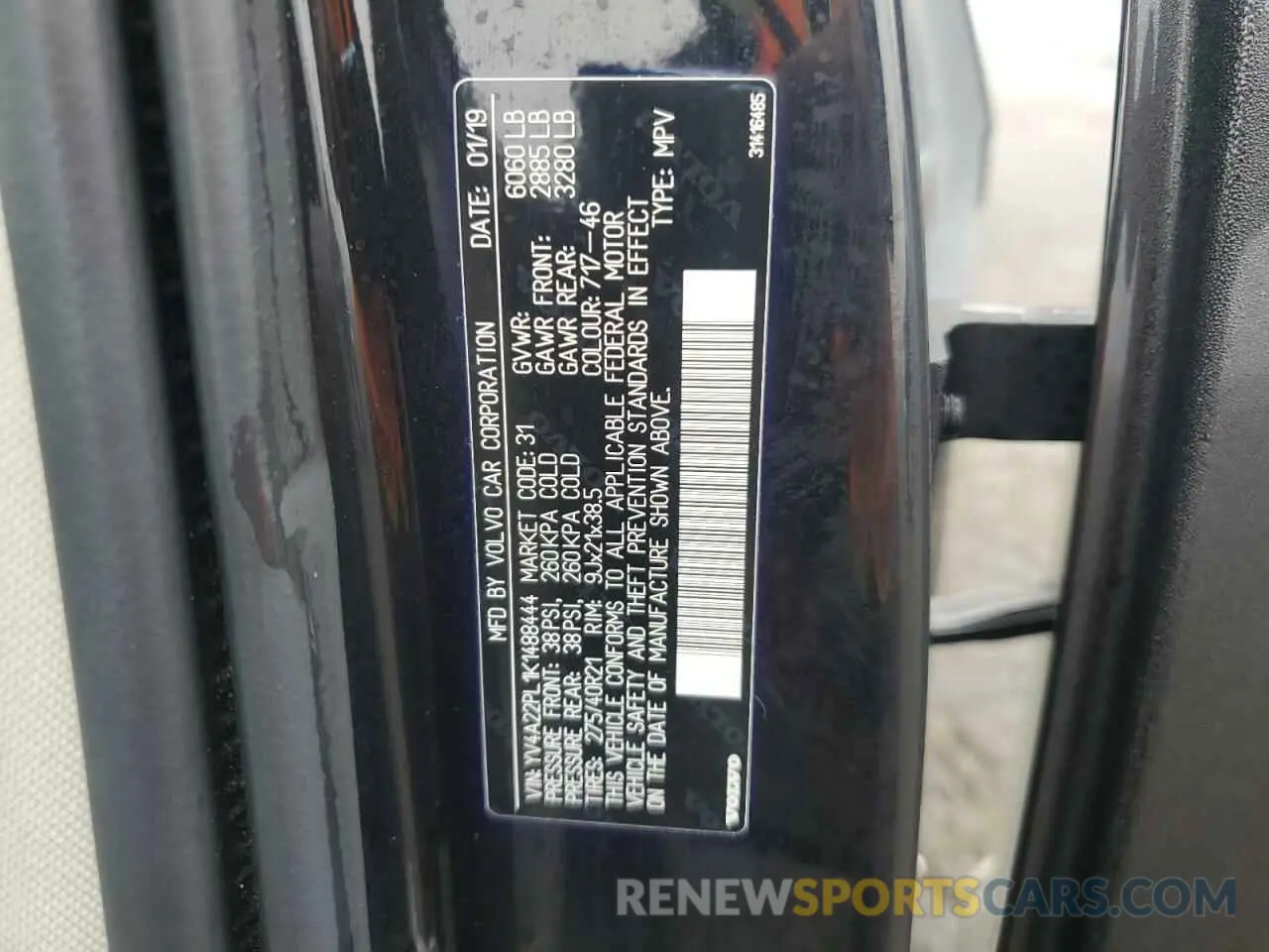13 Photograph of a damaged car YV4A22PL1K1488444 VOLVO XC90 2019