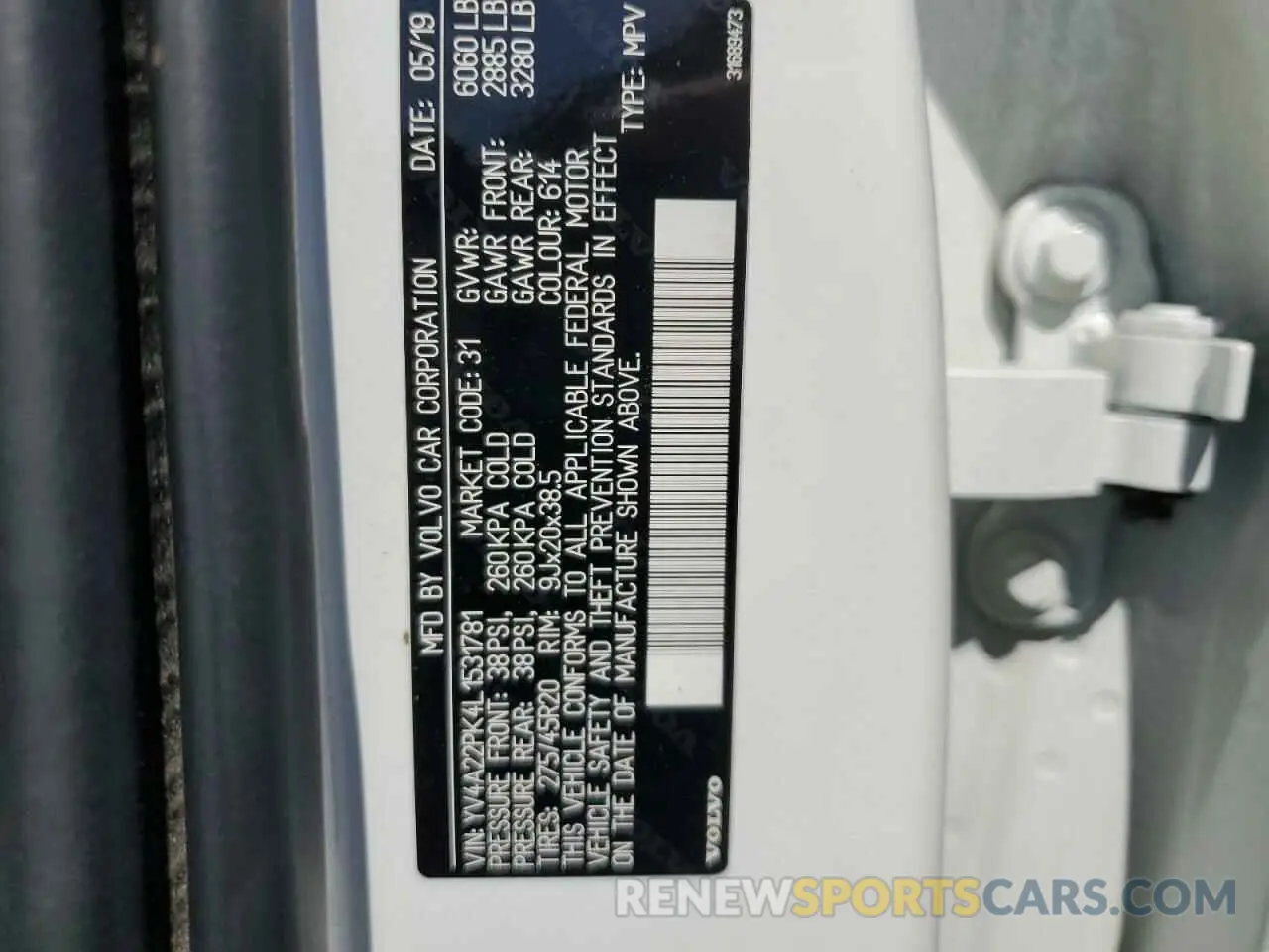 12 Photograph of a damaged car YV4A22PK4L1531781 VOLVO XC90 2020
