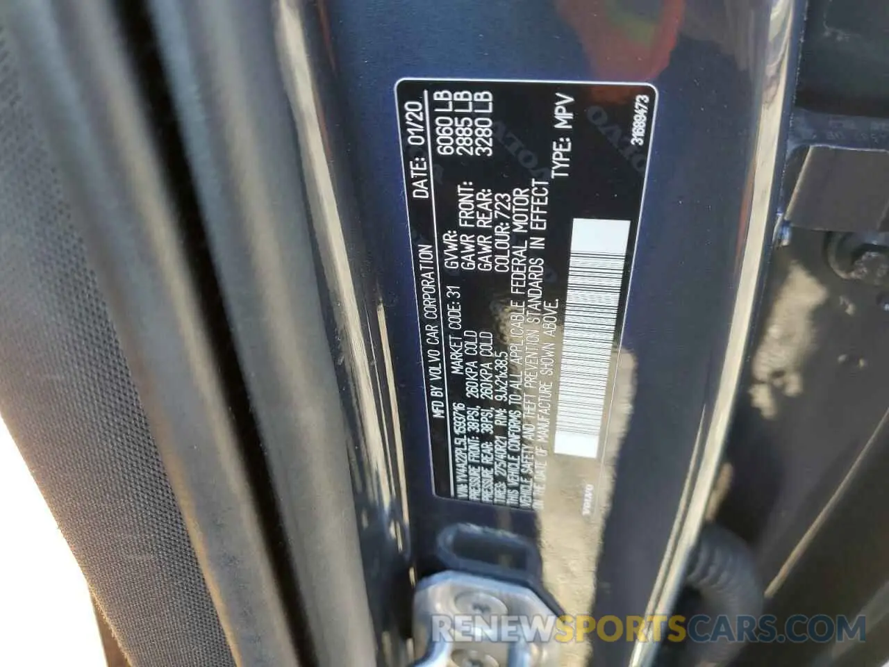 14 Photograph of a damaged car YV4A22PL5L1593716 VOLVO XC90 2020