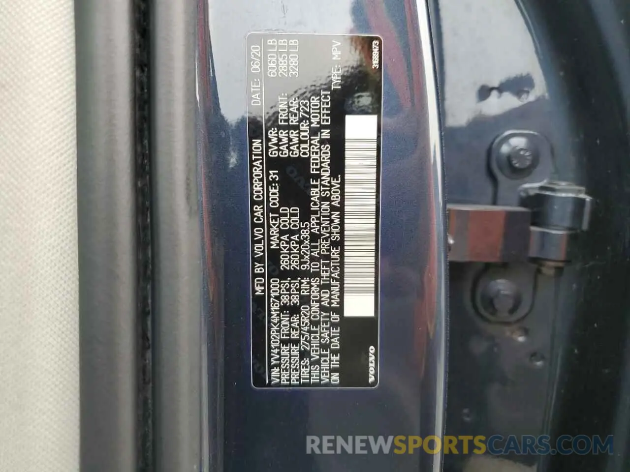 13 Photograph of a damaged car YV4102PK4M1671000 VOLVO XC90 2021
