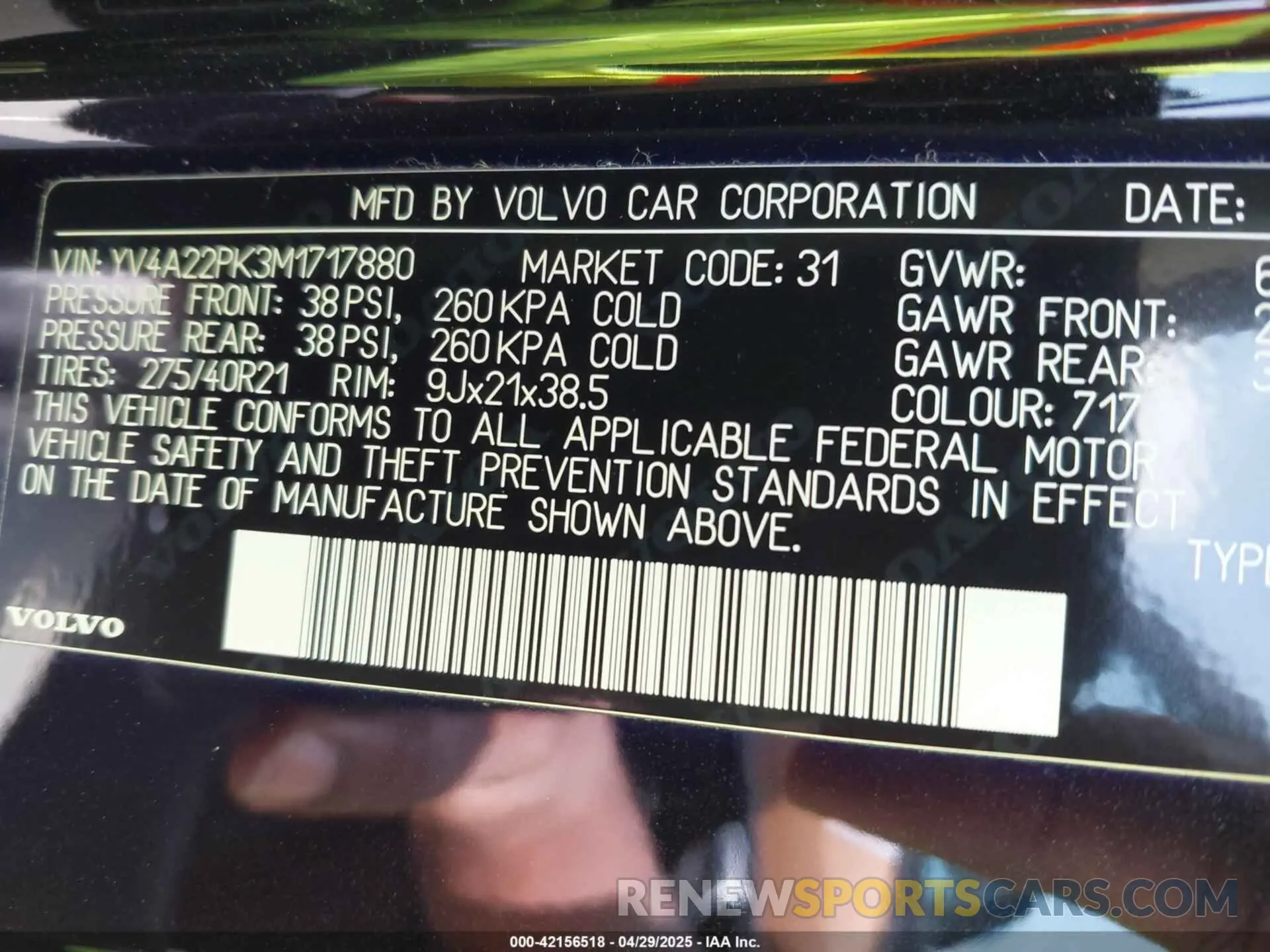 9 Photograph of a damaged car YV4A22PK3M1717880 VOLVO XC90 2021