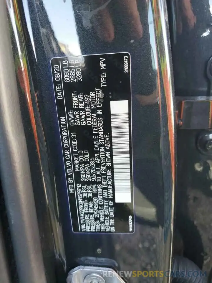 12 Photograph of a damaged car YV4A22PKXM1679712 VOLVO XC90 2021