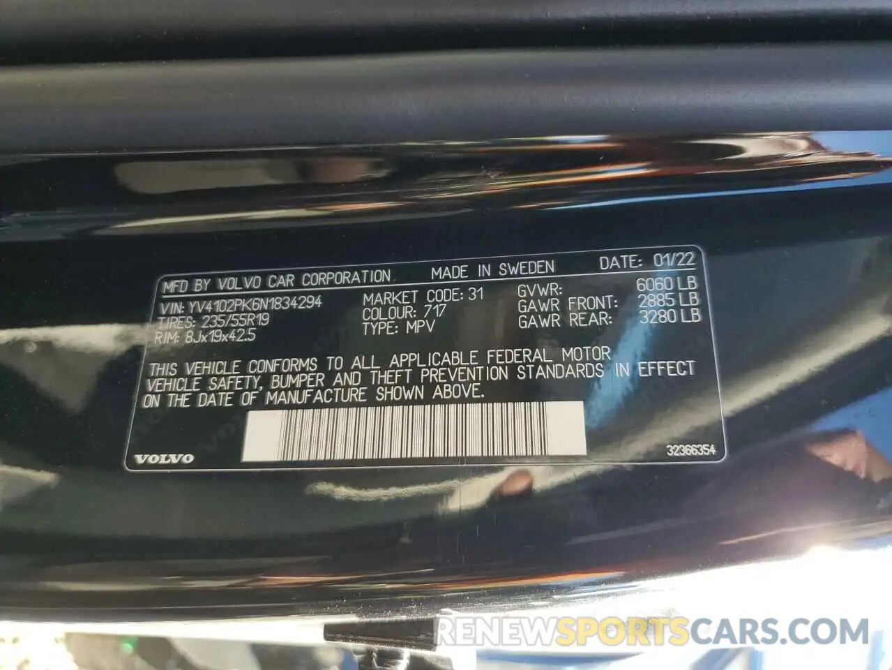 14 Photograph of a damaged car YV4102PK6N1834294 VOLVO XC90 2022