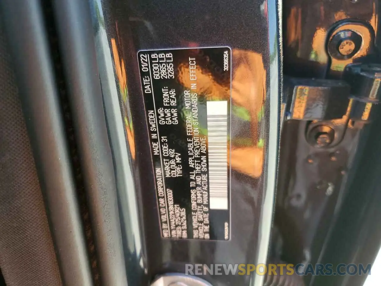 13 Photograph of a damaged car YV4A221K8N1830007 VOLVO XC90 2022