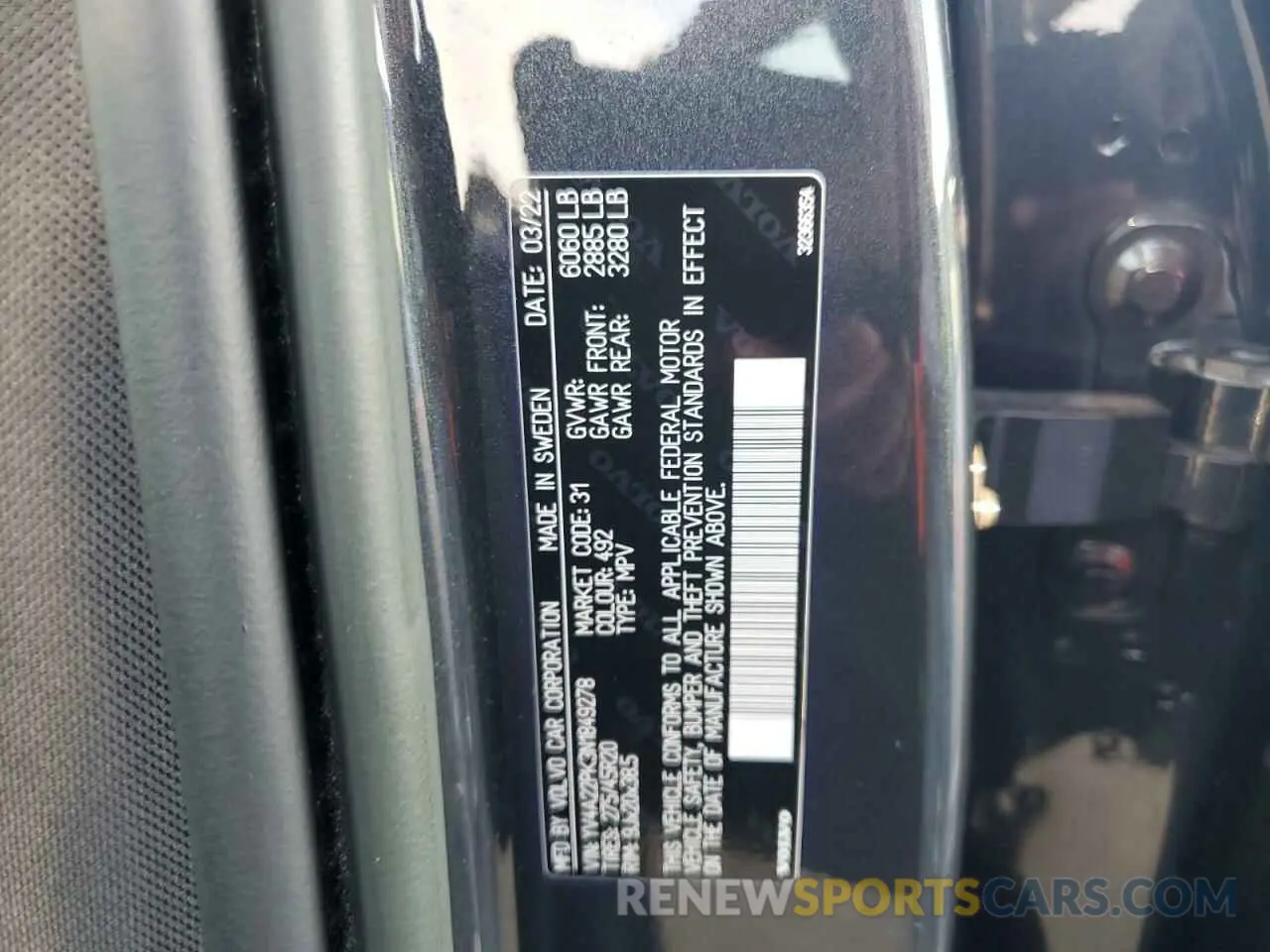 14 Photograph of a damaged car YV4A22PK3N1849278 VOLVO XC90 2022