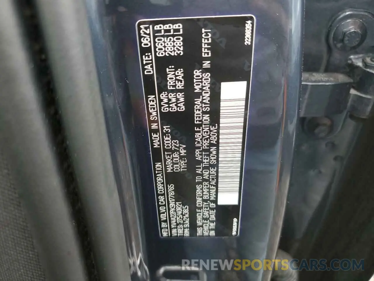 13 Photograph of a damaged car YV4A22PK9N1778765 VOLVO XC90 2022