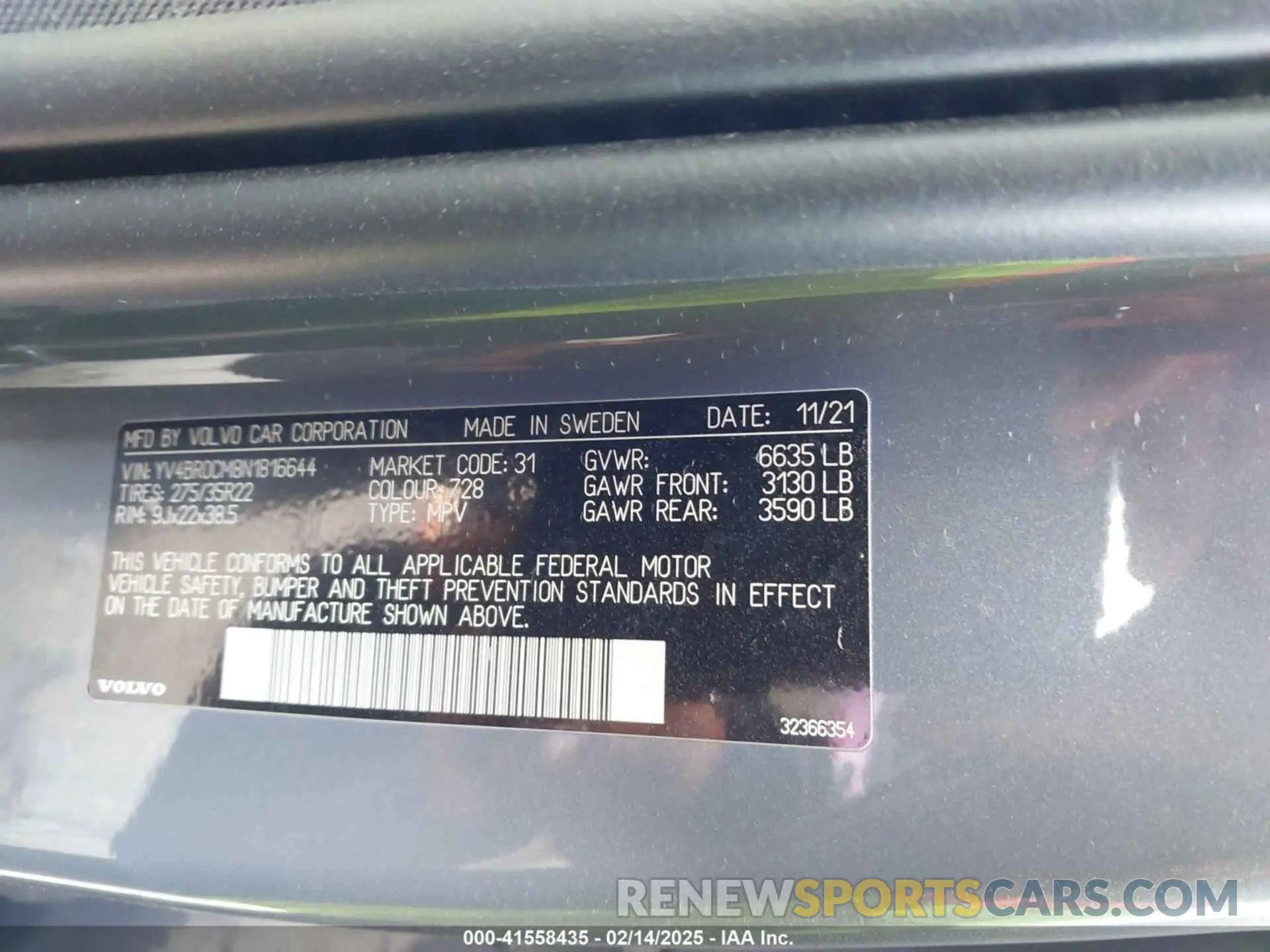 9 Photograph of a damaged car YV4BR0CM8N1816644 VOLVO XC90 RECHARGE PLUG-IN HYBRID 2022