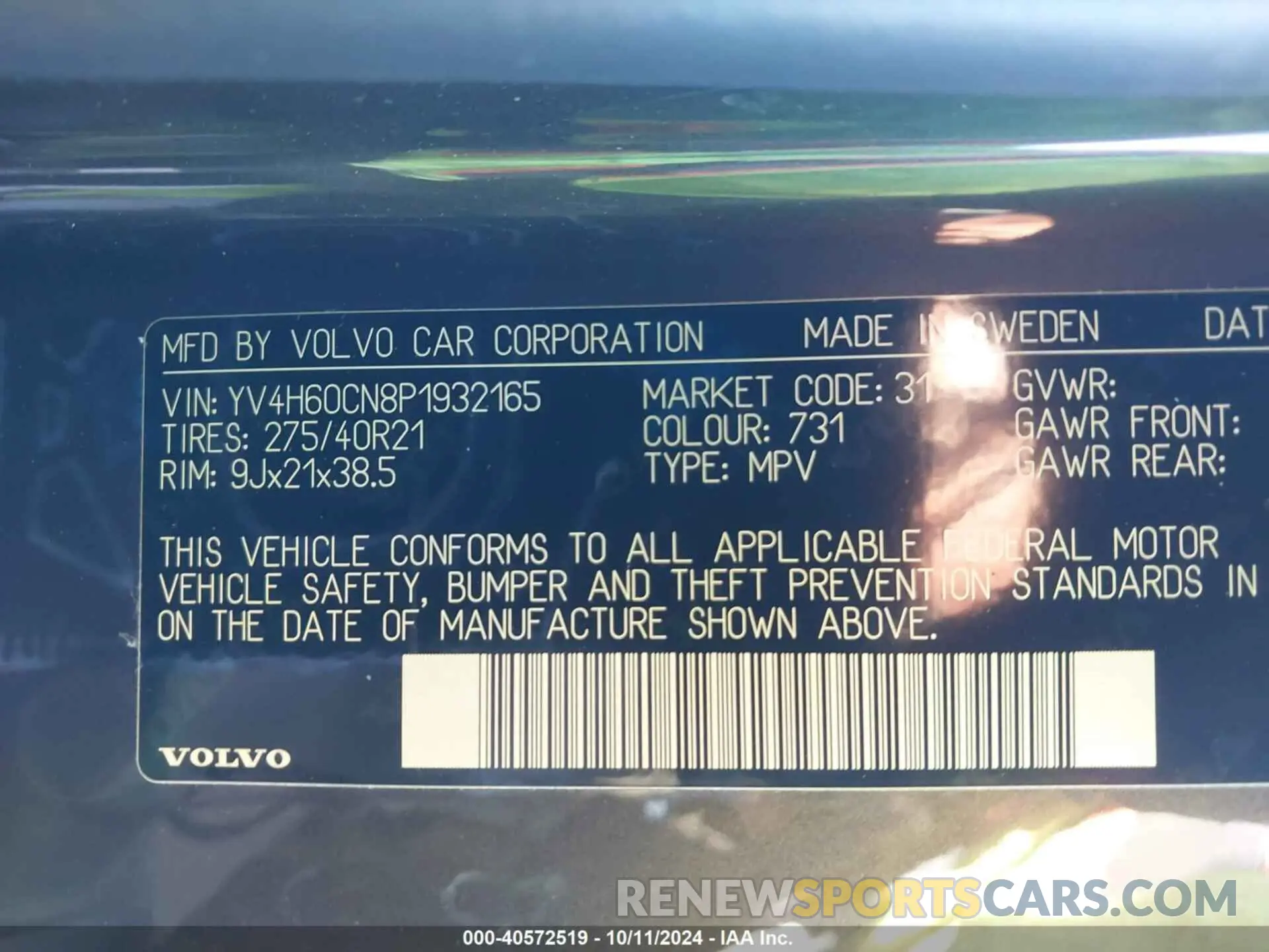 9 Photograph of a damaged car YV4H60CN8P1932165 VOLVO XC90 RECHARGE PLUG-IN HYBRID 2023
