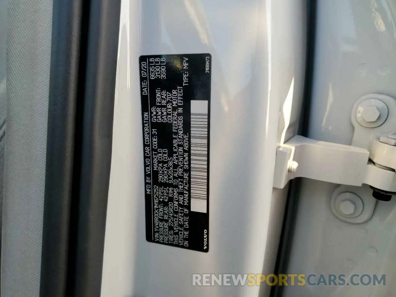 13 Photograph of a damaged car YV4BR0CK1M1675252 VOLVO XC90 T8 RE 2021